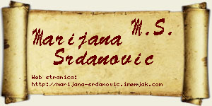 Marijana Srdanović vizit kartica